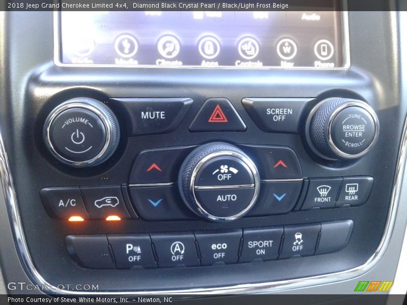 Diamond Black Crystal Pearl / Black/Light Frost Beige 2018 Jeep Grand Cherokee Limited 4x4