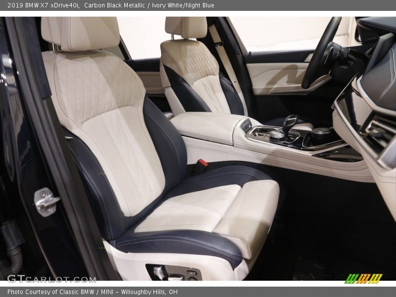 Carbon Black Metallic / Ivory White/Night Blue 2019 BMW X7 xDrive40i