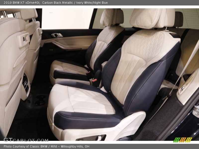 Carbon Black Metallic / Ivory White/Night Blue 2019 BMW X7 xDrive40i