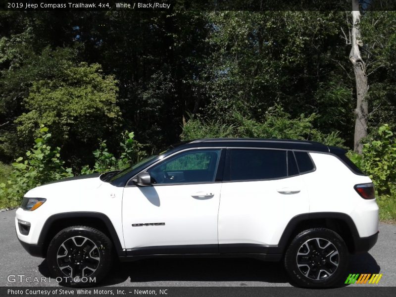 White / Black/Ruby 2019 Jeep Compass Trailhawk 4x4