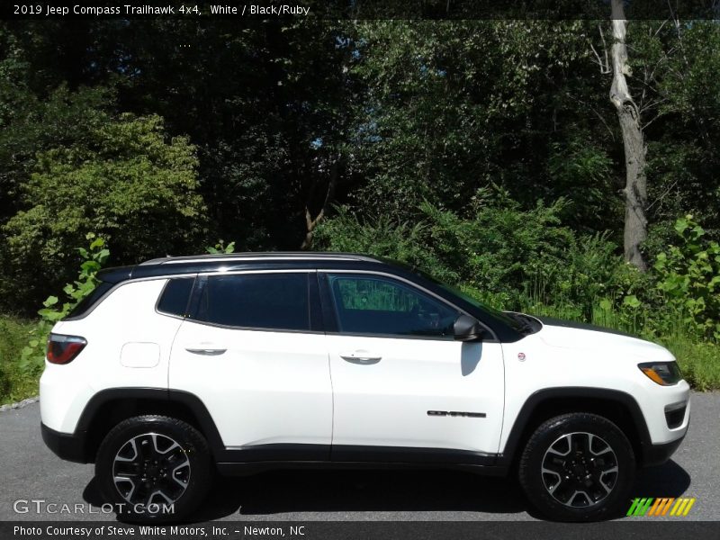 White / Black/Ruby 2019 Jeep Compass Trailhawk 4x4