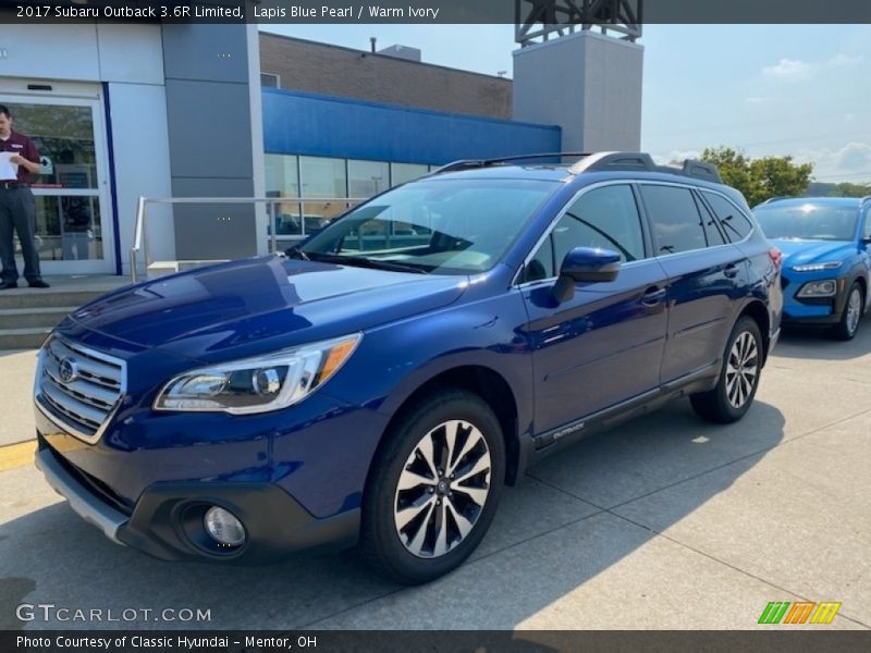 Lapis Blue Pearl / Warm Ivory 2017 Subaru Outback 3.6R Limited