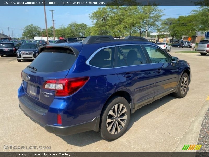 Lapis Blue Pearl / Warm Ivory 2017 Subaru Outback 3.6R Limited