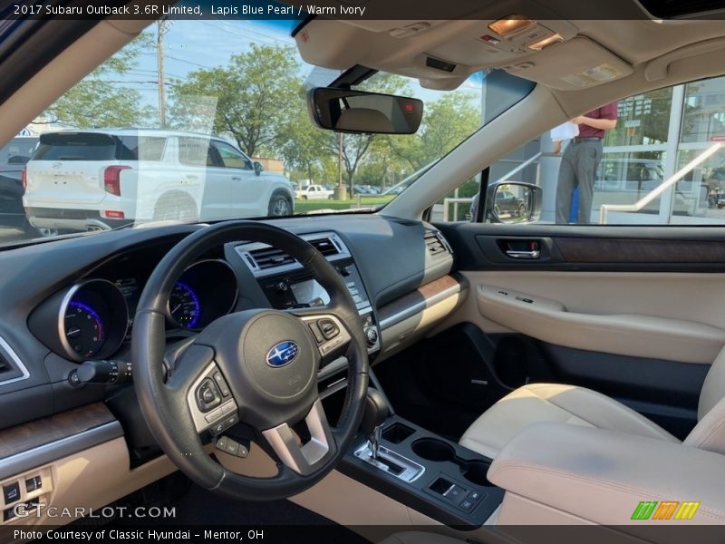 Lapis Blue Pearl / Warm Ivory 2017 Subaru Outback 3.6R Limited