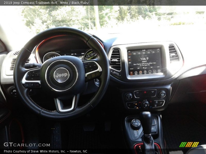 White / Black/Ruby 2019 Jeep Compass Trailhawk 4x4