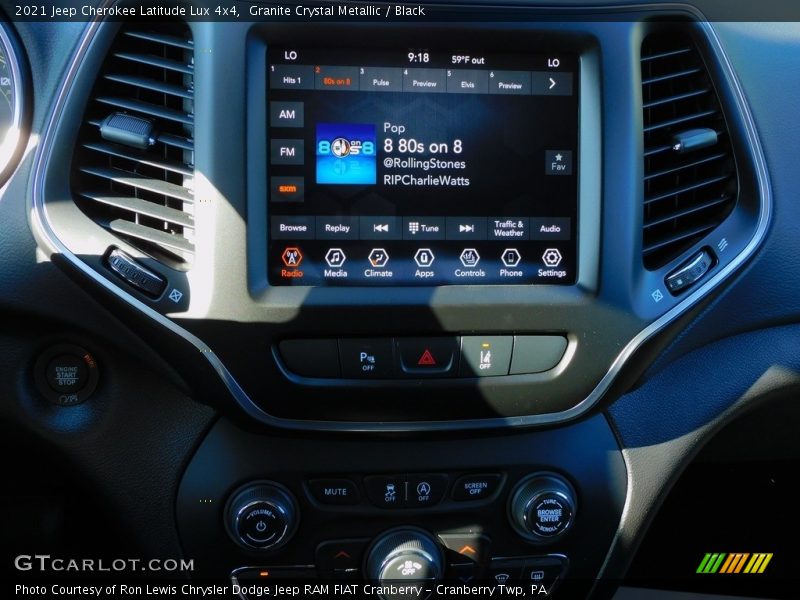 Granite Crystal Metallic / Black 2021 Jeep Cherokee Latitude Lux 4x4