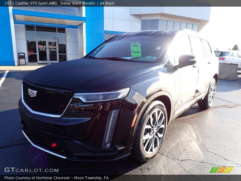 Stellar Black Metallic / Jet Black 2021 Cadillac XT6 Sport AWD