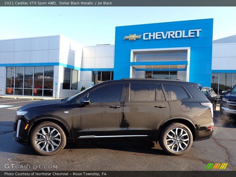 Stellar Black Metallic / Jet Black 2021 Cadillac XT6 Sport AWD