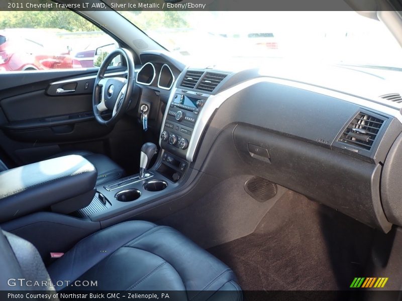 Silver Ice Metallic / Ebony/Ebony 2011 Chevrolet Traverse LT AWD