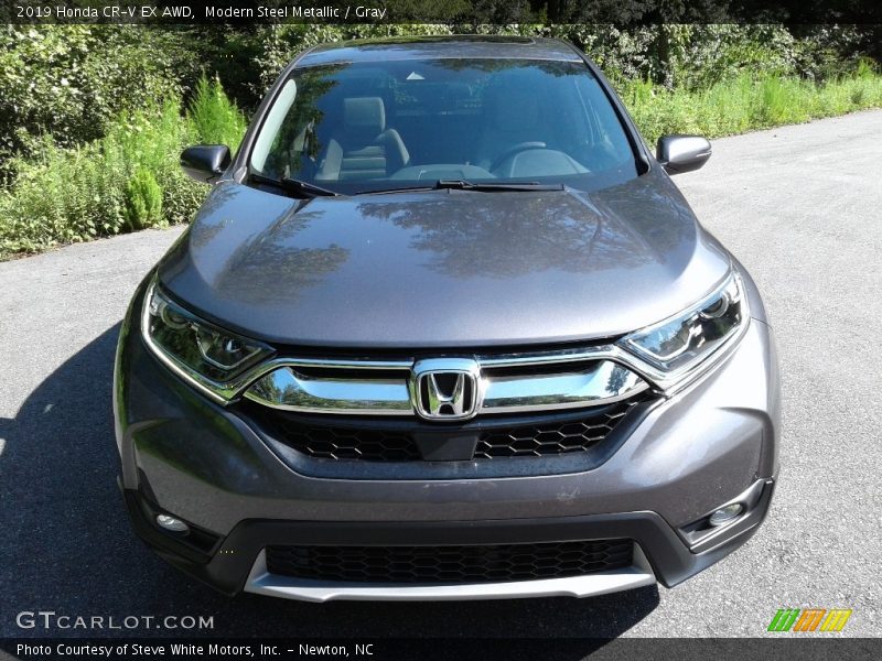 Modern Steel Metallic / Gray 2019 Honda CR-V EX AWD