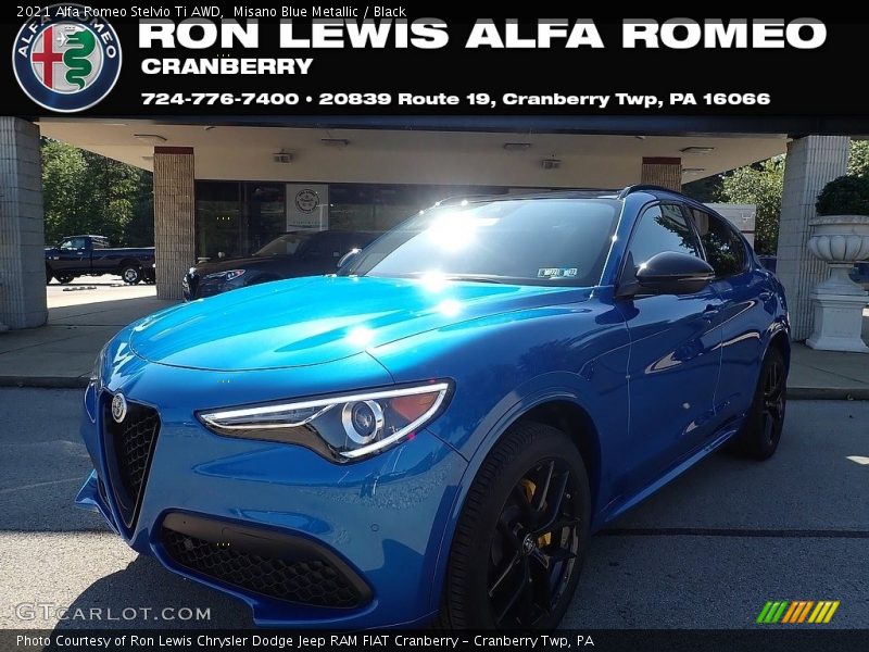 Misano Blue Metallic / Black 2021 Alfa Romeo Stelvio Ti AWD