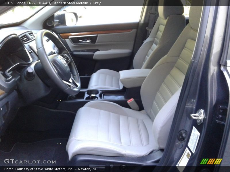 Modern Steel Metallic / Gray 2019 Honda CR-V EX AWD