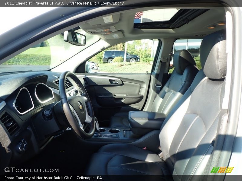 Silver Ice Metallic / Ebony/Ebony 2011 Chevrolet Traverse LT AWD