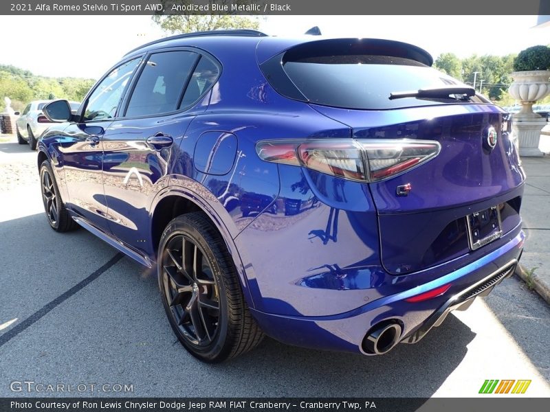Anodized Blue Metallic / Black 2021 Alfa Romeo Stelvio Ti Sport AWD