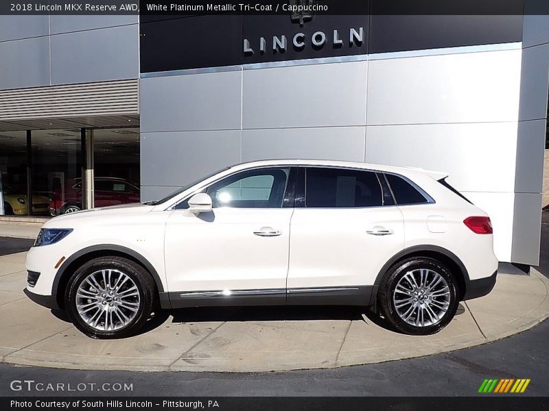 White Platinum Metallic Tri-Coat / Cappuccino 2018 Lincoln MKX Reserve AWD