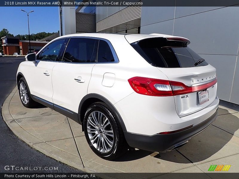 White Platinum Metallic Tri-Coat / Cappuccino 2018 Lincoln MKX Reserve AWD