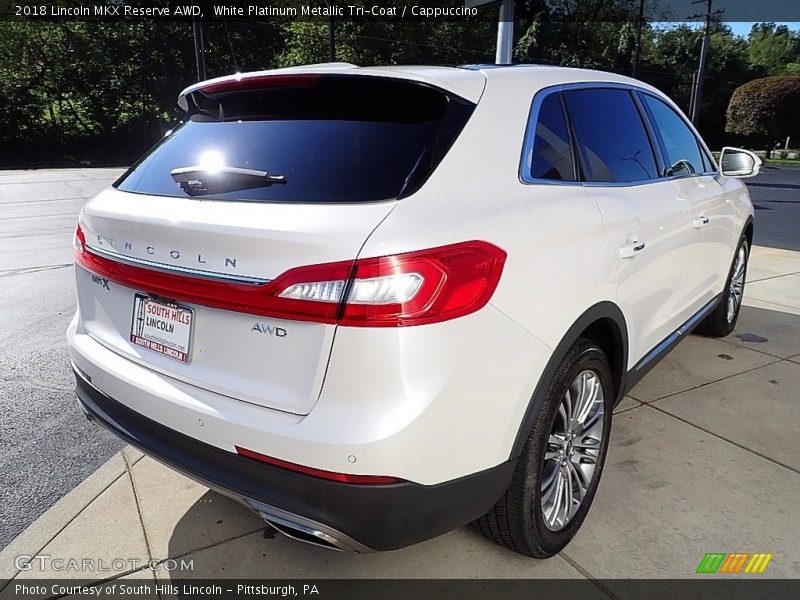 White Platinum Metallic Tri-Coat / Cappuccino 2018 Lincoln MKX Reserve AWD