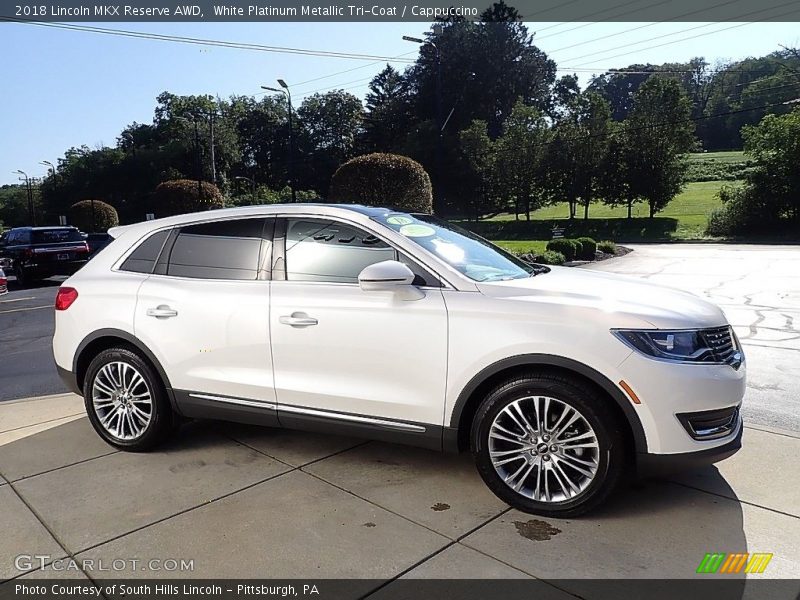 White Platinum Metallic Tri-Coat / Cappuccino 2018 Lincoln MKX Reserve AWD
