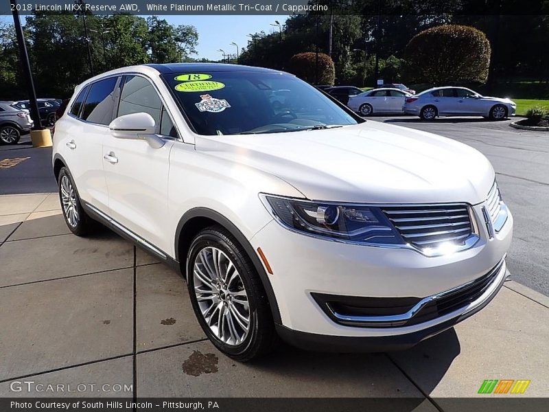 White Platinum Metallic Tri-Coat / Cappuccino 2018 Lincoln MKX Reserve AWD
