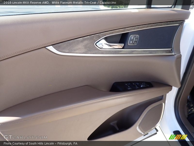 White Platinum Metallic Tri-Coat / Cappuccino 2018 Lincoln MKX Reserve AWD