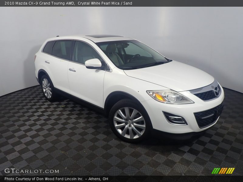 Crystal White Pearl Mica / Sand 2010 Mazda CX-9 Grand Touring AWD