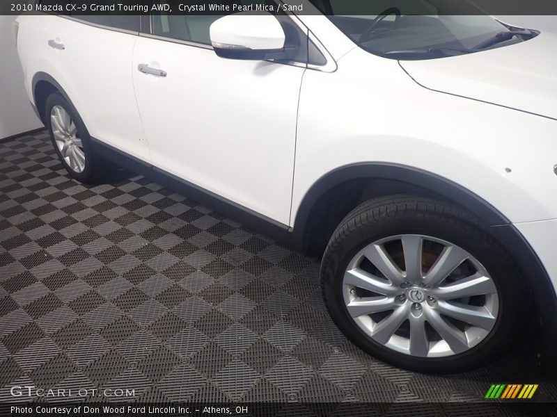 Crystal White Pearl Mica / Sand 2010 Mazda CX-9 Grand Touring AWD