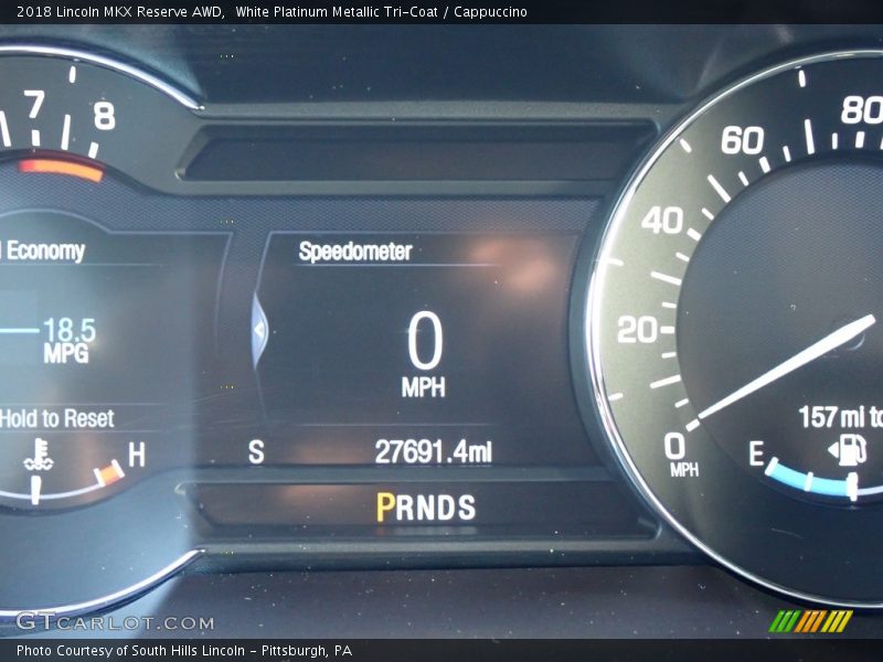 White Platinum Metallic Tri-Coat / Cappuccino 2018 Lincoln MKX Reserve AWD