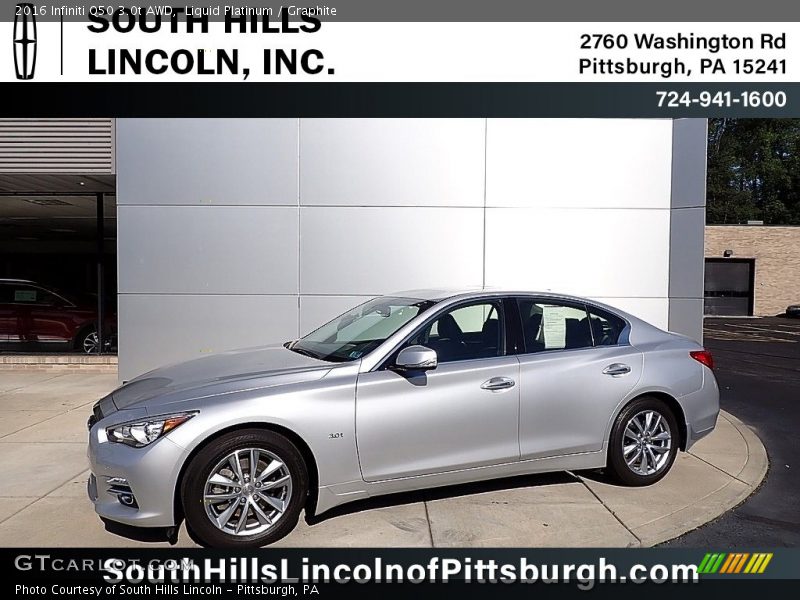 Liquid Platinum / Graphite 2016 Infiniti Q50 3.0t AWD