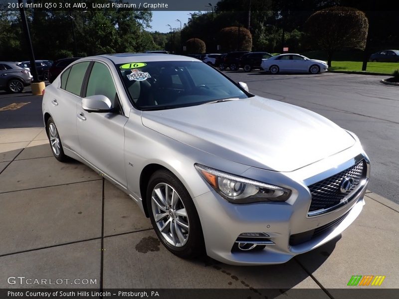 Front 3/4 View of 2016 Q50 3.0t AWD