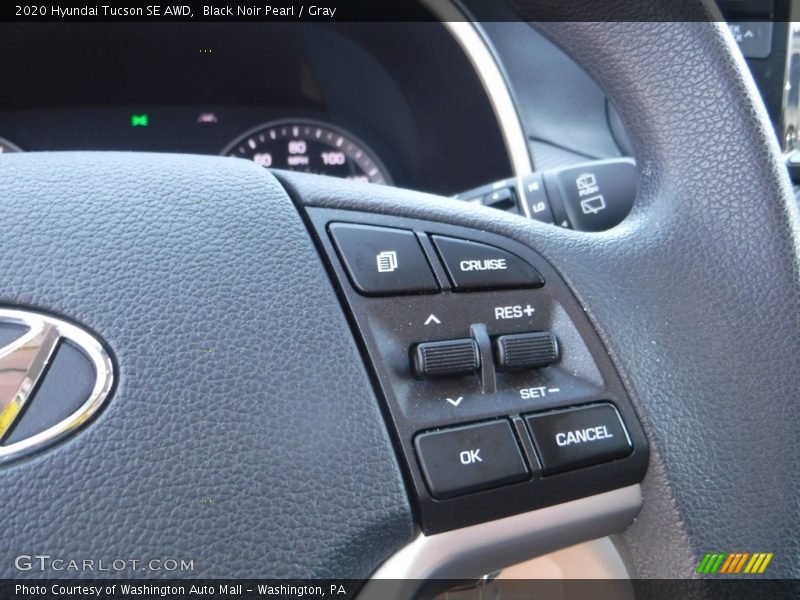 Black Noir Pearl / Gray 2020 Hyundai Tucson SE AWD