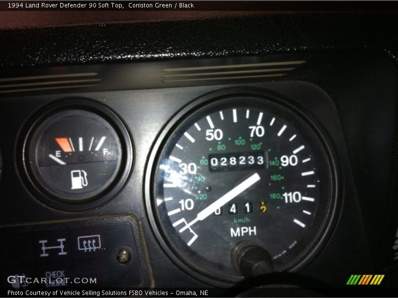  1994 Defender 90 Soft Top 90 Soft Top Gauges