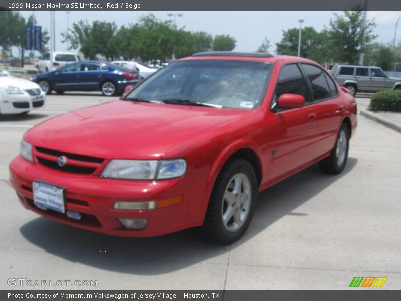 Red / Beige 1999 Nissan Maxima SE Limited