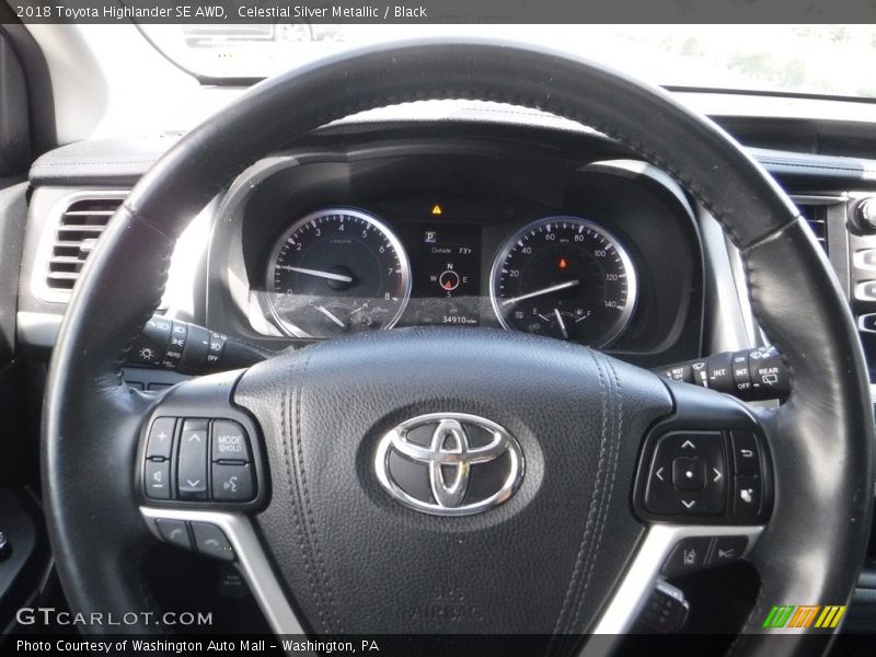 Celestial Silver Metallic / Black 2018 Toyota Highlander SE AWD