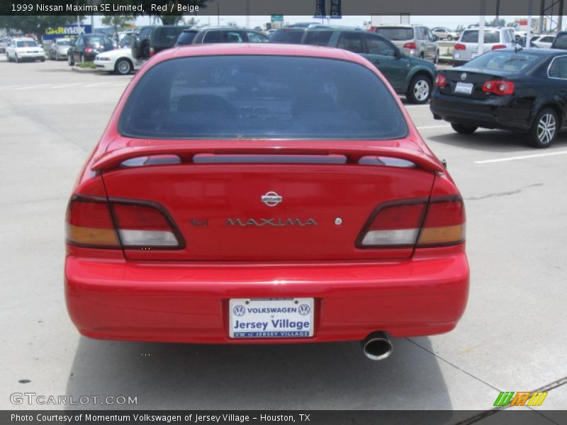 Red / Beige 1999 Nissan Maxima SE Limited