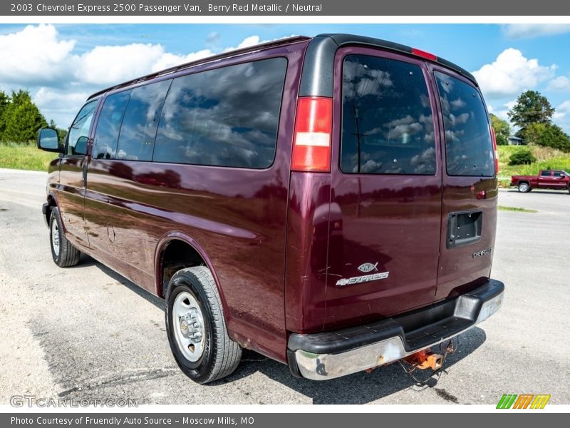  2003 Express 2500 Passenger Van Berry Red Metallic