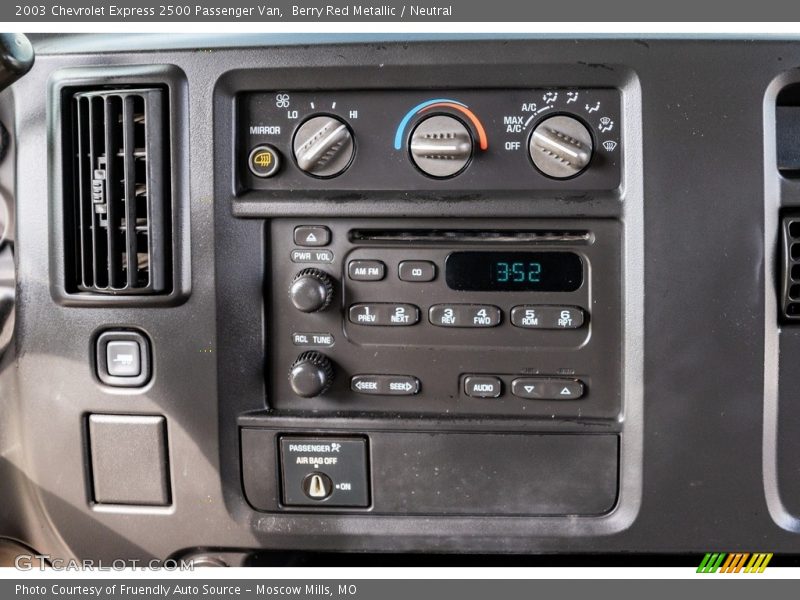 Controls of 2003 Express 2500 Passenger Van