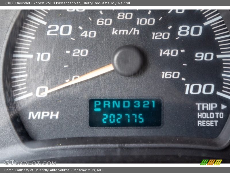 Berry Red Metallic / Neutral 2003 Chevrolet Express 2500 Passenger Van