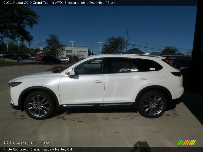 Snowflake White Pearl Mica / Black 2021 Mazda CX-9 Grand Touring AWD