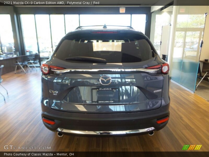 Polymetal Gray / Red 2021 Mazda CX-9 Carbon Edition AWD