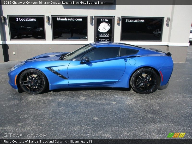 Laguna Blue Metallic / Jet Black 2016 Chevrolet Corvette Stingray Coupe