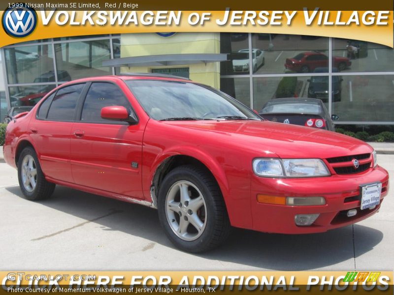 Red / Beige 1999 Nissan Maxima SE Limited