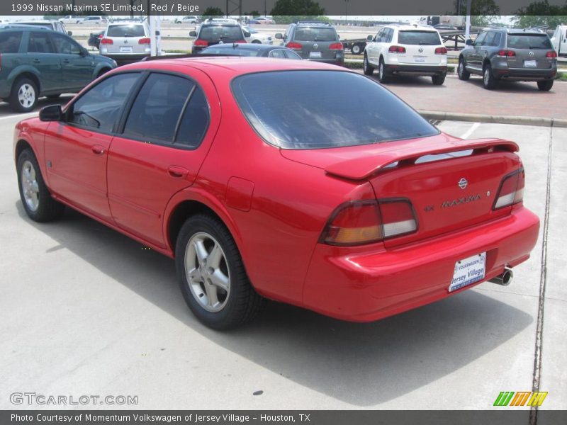 Red / Beige 1999 Nissan Maxima SE Limited