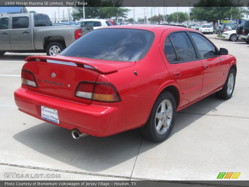Red / Beige 1999 Nissan Maxima SE Limited