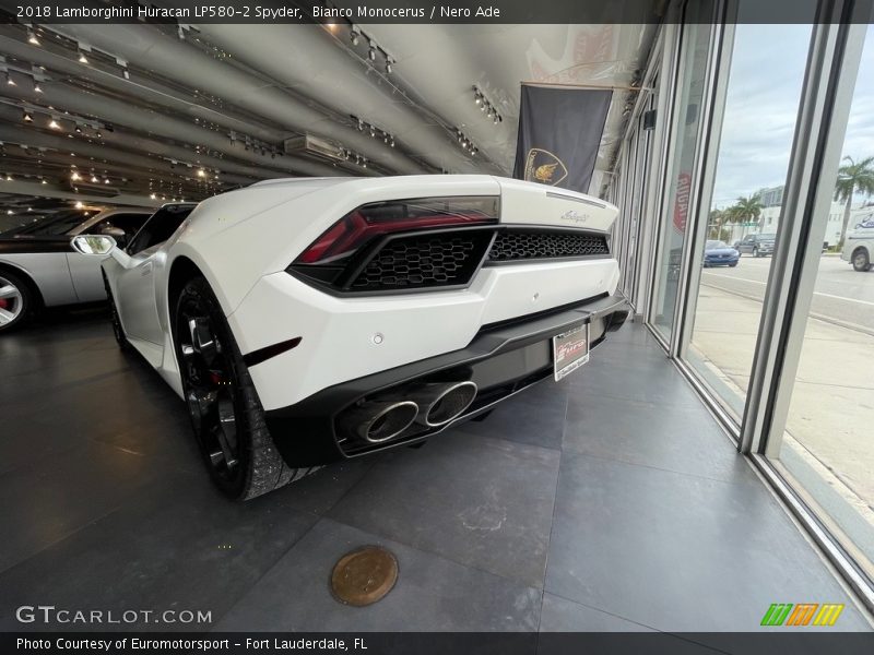 Bianco Monocerus / Nero Ade 2018 Lamborghini Huracan LP580-2 Spyder