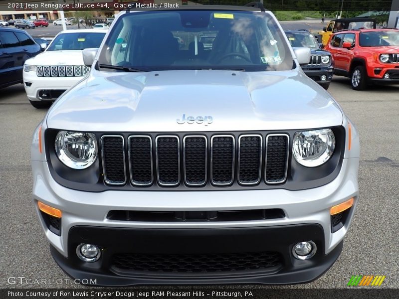 Glacier Metallic / Black 2021 Jeep Renegade Latitude 4x4