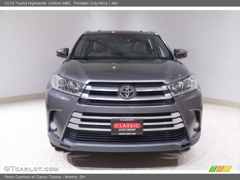 Predawn Gray Mica / Ash 2018 Toyota Highlander Limited AWD