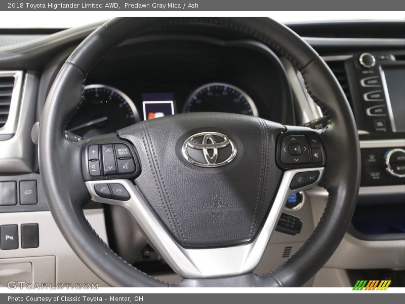 Predawn Gray Mica / Ash 2018 Toyota Highlander Limited AWD