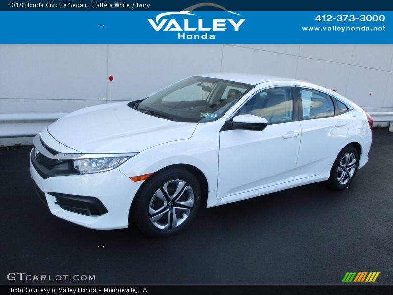 Taffeta White / Ivory 2018 Honda Civic LX Sedan