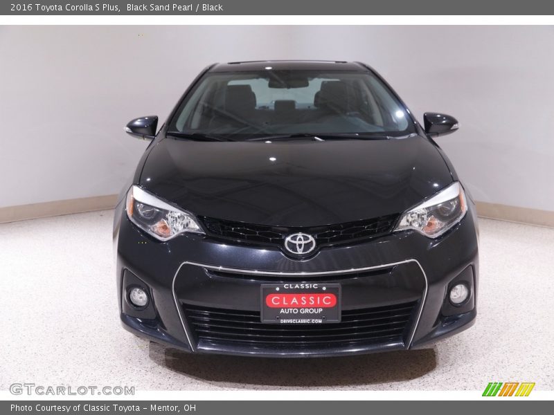 Black Sand Pearl / Black 2016 Toyota Corolla S Plus