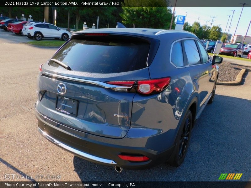 Polymetal Gray / Red 2021 Mazda CX-9 Carbon Edition AWD